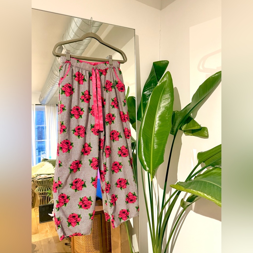 Betsey Johnson Intimates Rose Pink Flannel Pajama Pants - Picture 2 of 9